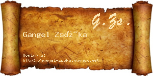 Gangel Zsóka névjegykártya